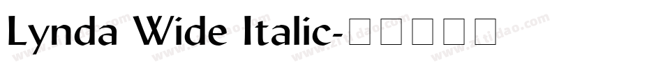 Lynda Wide Italic字体转换